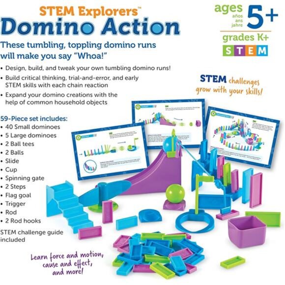 STEM Explorers Domino Action, STEM Toys for Kids, 59 Pieces,‎ Age 5+ - Picture 6 of 6